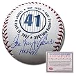Tom Seaver New York Mets MLB Hand Signed Rawlings Special #41 Stat Logo Baseball with Terrific & HOF