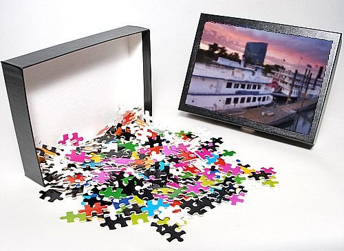 Photo Jigsaw Puzzle of Empress Hornblower and Delta King paddle steamers in Old Town Sacramento, from Robert Harding