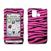 Premium Hot Pink and Black Zebra Design Snap-On Cover Hard Case Cell Phone Protector for LG Dare VX9