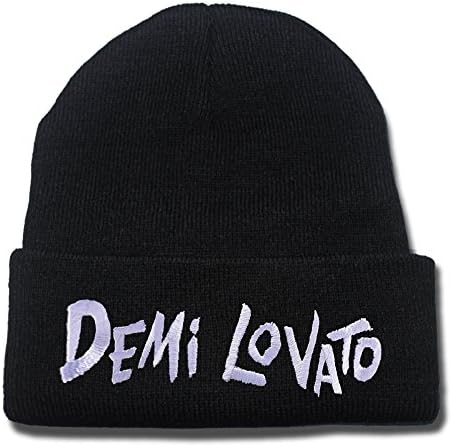 HAISHEN Demi Lovato Logo Beanie Fashion Unisex Embroidery Beanies Skullies Knitted Hats Skull Caps