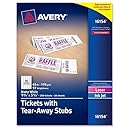 Amazon.com : Avery Tickets with Tear-Away Stubs, 1.75 inches x 5.5 ...