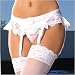Satin and Lace Garter Belt in Plus Sizes Queen Black Red White