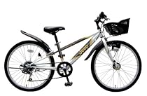 JEEP(ジープ)オートライト付22インチ6段変速ジュニア用マウンテンバイクJE-22S ホワイト JE-22S