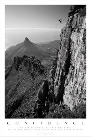 1art1 48901 Motivation - Zuversicht, Tafelberg, S&uuml;d-Afrika Poster 91 x 61 cm