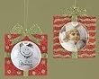 Club Pack of 12 Gift Box Shaped 2" x 2" Photo Frame Christmas Ornaments 3.25"