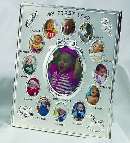 PEWTER FINISH BABYS FIRST 12 MONTHS FRAME - Picture Frame PEWTER FINISH BABYS FIRST 12 MONTHS FRAME - Picture Frame