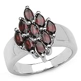 1.80 Carat Genuine Garnet .925 Sterling Silver Ring