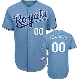 Buy Kansas City Royals - Personalized with Your Name - Authentic Cool Base 2010 Alternate Columbia Blue...