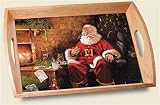 Glass Serving Tray ~ Santa's Treats ~ 20 inches x 13 inches ~ code 194