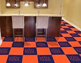 Auburn University Tigers War Eagle Rubber Backed Carpet Tiles Modular Flooring