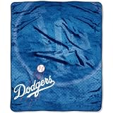 MLB Los Angeles Dodgers 50-Inch-by-60-Inch Raschel Plush Throw "Retro" Design