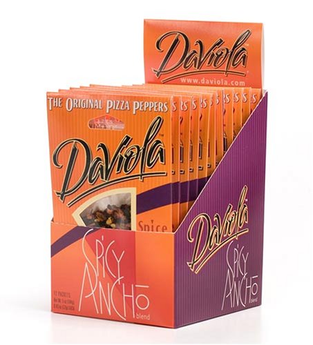 DaViola Original Pizza Peppers, Spicy Ancho, 0.43-Ounce Packages (Pack of 12) by Pepper Jelly