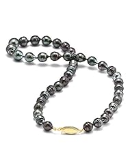 Tahitian Black Pearl Strand in 14K Yellow Gold (8-10mm)