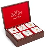 Bentley's Pure White Teas, Assorted Champagne of Teas in Wooden Tea Chest, 60-Count Tea Bags