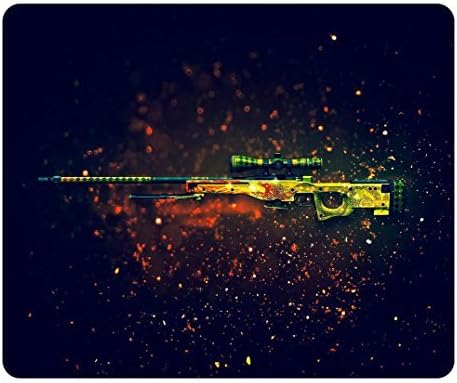 General Creative Design Mouse Pad Rectangle Mouse Pad Gaming Mousepad Awp Dragon Lore Sniper Rifle Counter Strike Rectangle Non-Slip Mousepad Water Resistent Oblong Gaming Mouse Pads