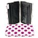 Polka Dot Beautiful Flat Clutch Opera Wallet, White-HP