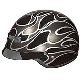 IMAGE OF Z1R Nomad DOT Half Motorcycle Helmet Ghost Black Flames XXS