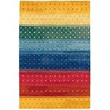 Couristan 6156/0202 OASIS Rainbow 66-Inch by 96-Inch Wool Area Rug, Multi Color