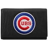 Chicago Cubs Black Leather Embroidered Trifold Wallet