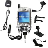 Car / Auto Multi Adapter Mount Holder GPS Navigation Kit for the PalmOne Treo 700wx with built in charger - Gomadic Brand