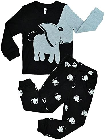 Ariamark Unisex Kids Pyjamas Elephant Long Sleeve Cotton Sleeping Suit Age 2 3 4 5 6 7