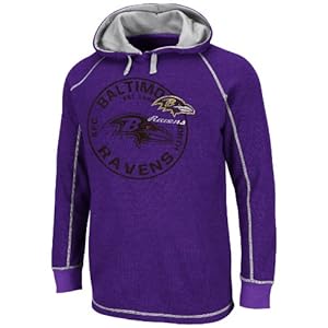 NFL Baltimore Ravens Men's Team Spotlight II Long Sleeve Pull Over, Dark Purple/Steel, Large