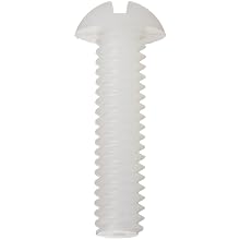 Nylon 6/6 Machine Screw, Round Head, Slotted Drive