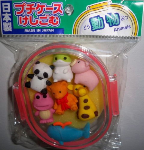 Japanese Erasers 7 Animals Box Set