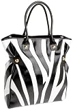 Betsey Johnson Gogo Betsey Tall Tote,Black/White,one size