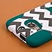 Empire MPERO IMPACT X Series Kickstand Case for The All New HTC One M8 - Retail Packaging - Teal Chevron
