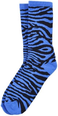 THC Zebra Animal Jungle Wild Print Stripe Socks Blue