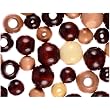 Assorted Large Wood Beads, Natural Colors, 45pc Pkg