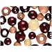 Assorted Large Wood Beads, Natural Colors, 45pc Pkg