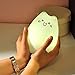 HJIAN Portable LED Children Night Light Silicone Night Lamp Rechargeable Silicone Soft Baby Nursery Lamp Sensitive Tap Control for Baby Bedroom (C)