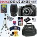 Pentax K20D 14.6MP Shake Reduction Digital SLR Camera with Pentax 18-55mm f/3.5-5.6 AL II Lens and Pentax 50-200mm f/4-5.6 ED Lens + 8GB Deluxe Accessory Kit