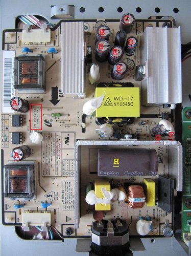 Repair Kit, Samsung 940MW WD17R rev1, LCD Monitor, Capacitors Only, Not the Entire Board On Sale
