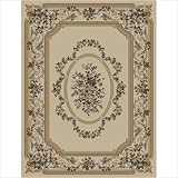 Rhine Aubusson Ivory Oriental Rug Size: 6'7