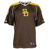 San Diego Padres Brown Majestic V-Neck Jersey