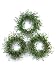 Set of 3 Garden Getaway Artificial Boxwood, Bamboo and Ivy Wreaths 17" - Unlit