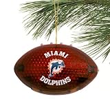 Miami Dolphins Acrylic Light Up Football 4" Ornament