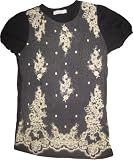  - Heritage 1981 Black Juniors Shirt with Lace Graphic