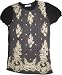 Heritage 1981 Black Juniors Shirt with Lace Graphic