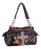 51h0CEHN2cL. SL160  Mossy Oak Brown Western Camouflage Crocodile Trim Hobo Purse