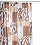 Spirella 1014404 Bantu Duschvorhang 180 x 200 cm braun