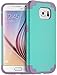Galaxy S6 Case - Fosmon HYBO-DUOC Slim Fit Dual-Layer Hybrid Case for Samsung Galaxy S6 (Purple / Teal)