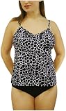 It Figures Women's Plus Graffique V-Neck Swimsuit Top