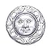 Jewelry : Solid Sterling Silver Sun Face Brooch Pin/Pendant