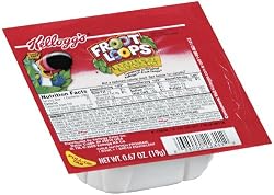 Froot Loops Cereal 1/3 Less Sugar, 0.67-Ounce Bowls (Pack of 96)