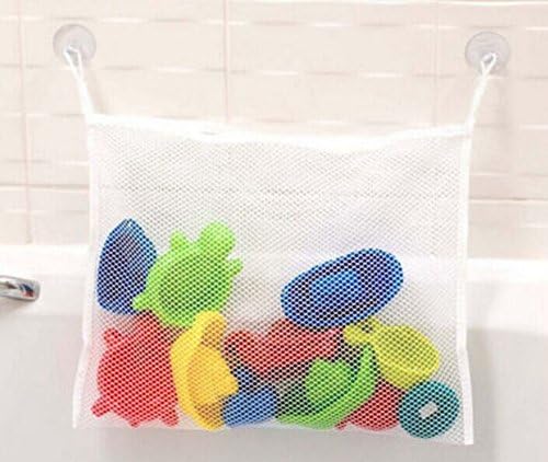 Pishmount Bath Toy Organizer Includes 2 Super Strong Suction Hooks Bathtub Toy Storage