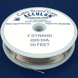 Acculon Tigertail Beading Wire Heavy / 30 Ft .020"